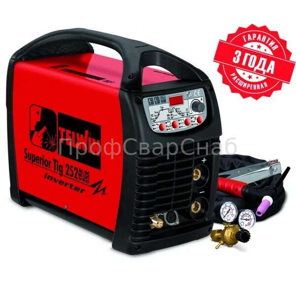 TELWIN SUPERIOR TIG 252 AC/DC HF/LIFT VRD 400V+ACC